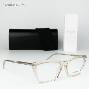 Saint Laurent Women Eyeglasses Beige Cat Eye SL737 MICA THIN OPT 004 BRAND NEW